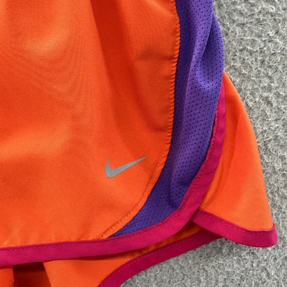 Nike‎ Dri-Fit Shorts Women's Small Orange & Purple Running Shorts Size S